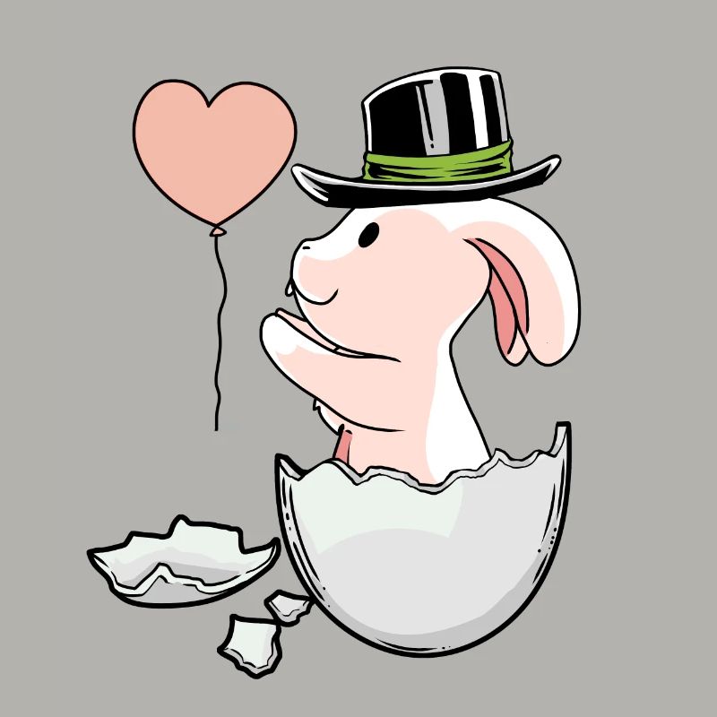 Easter Balloon EggShell Easter Rabbit