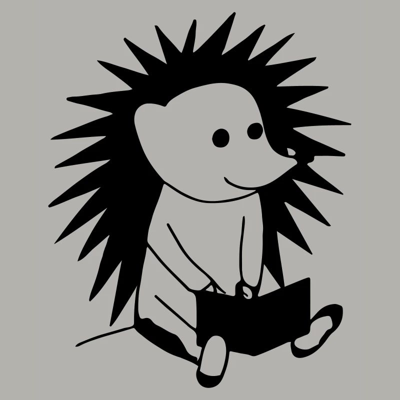 Igel liest Buch Illustration Geschenk