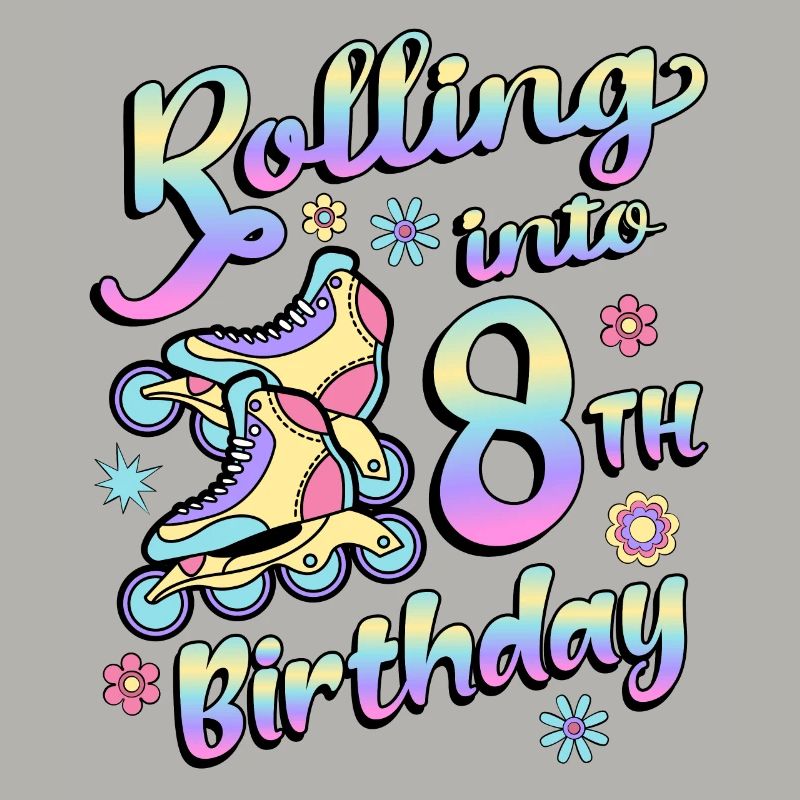 Rouler dans le 8e anniversaire Roller Skater Inline