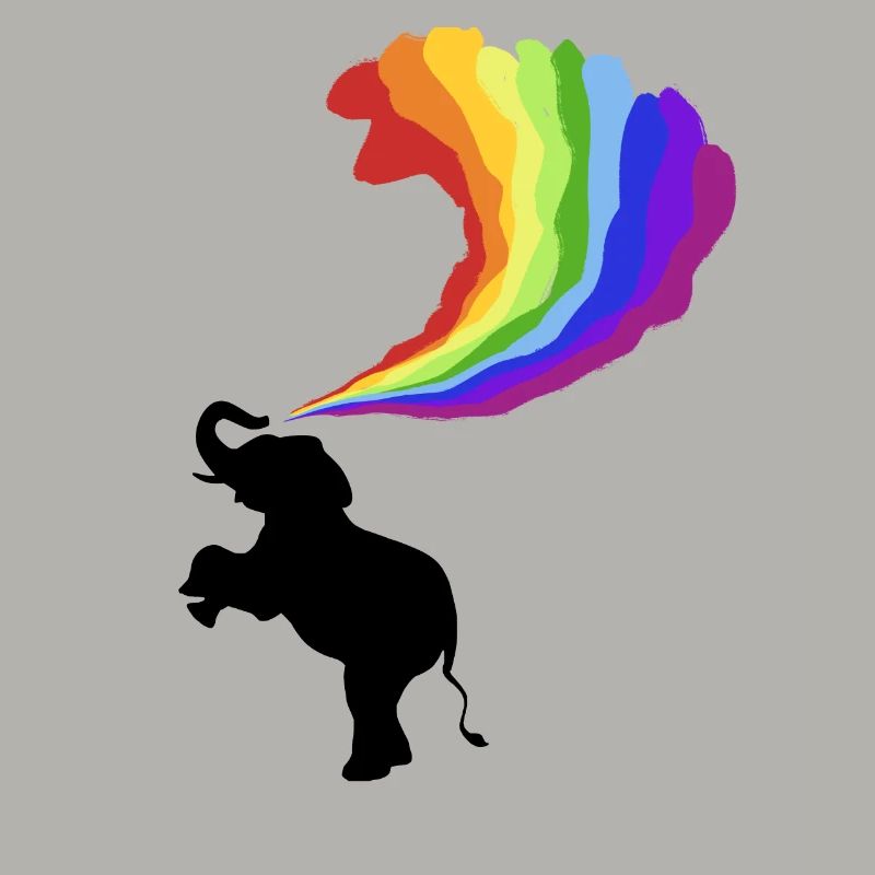 Elefant Elephant Regenbogen Regenbogenfarben