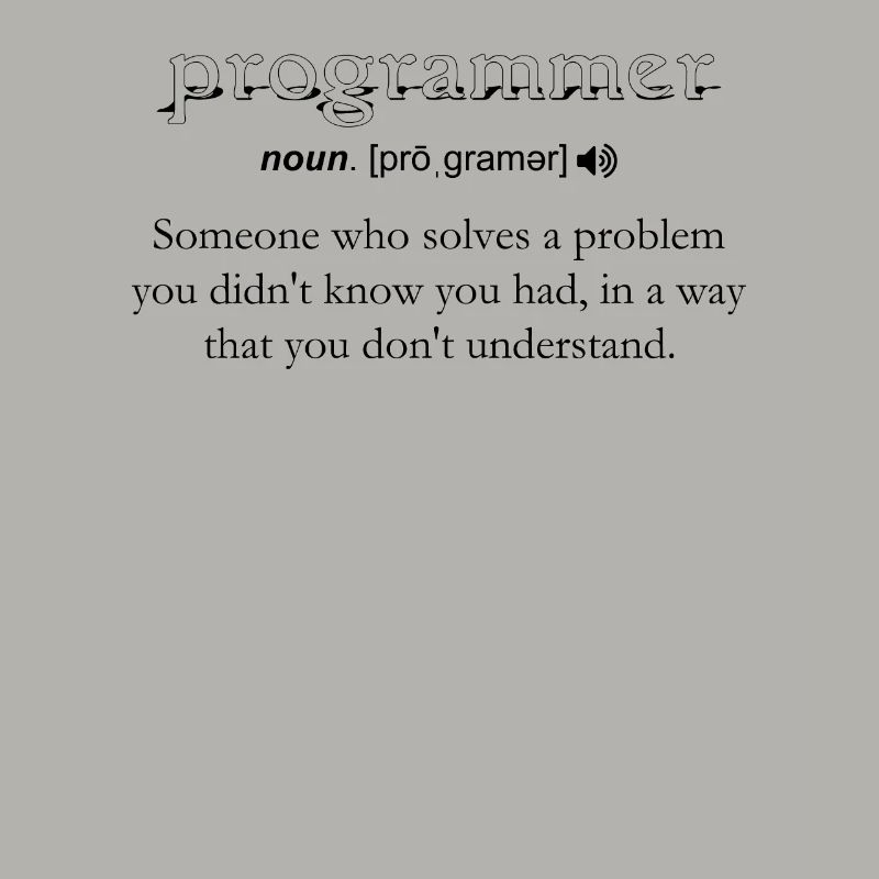 Programmer Funny Definition Coding Humor Black