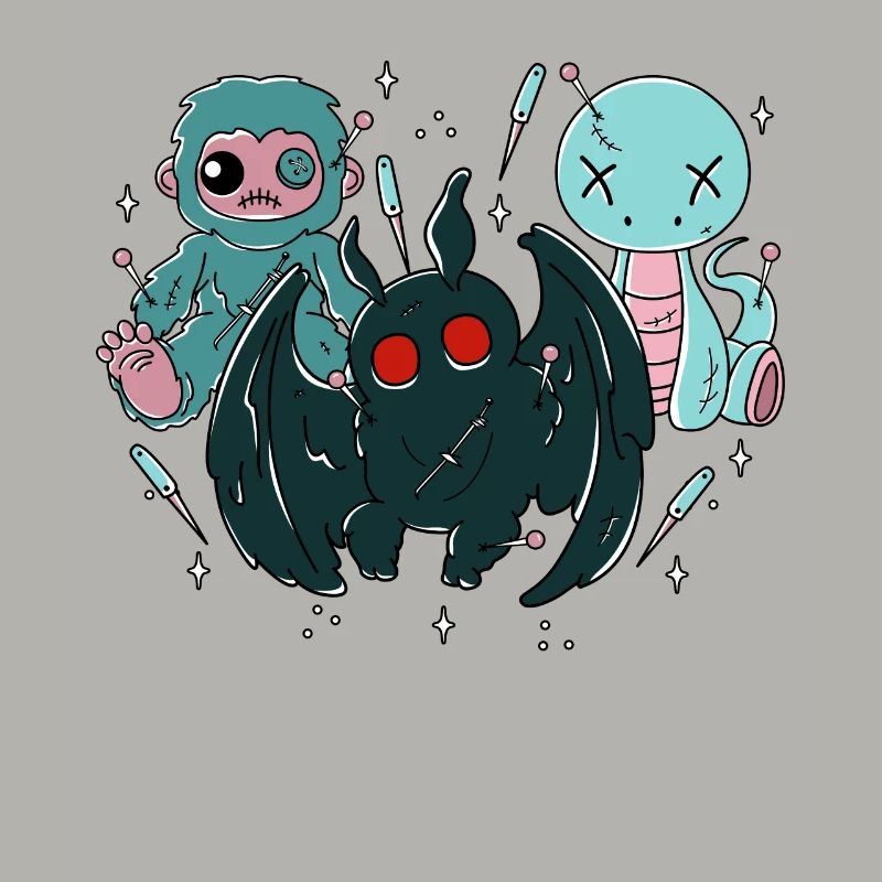 Cryptides gothiques pastel kawaii