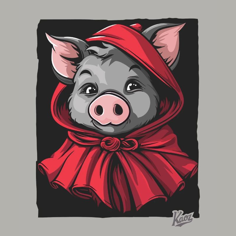 Das Märchen vom kleinen Rotkäppchen-Schwein