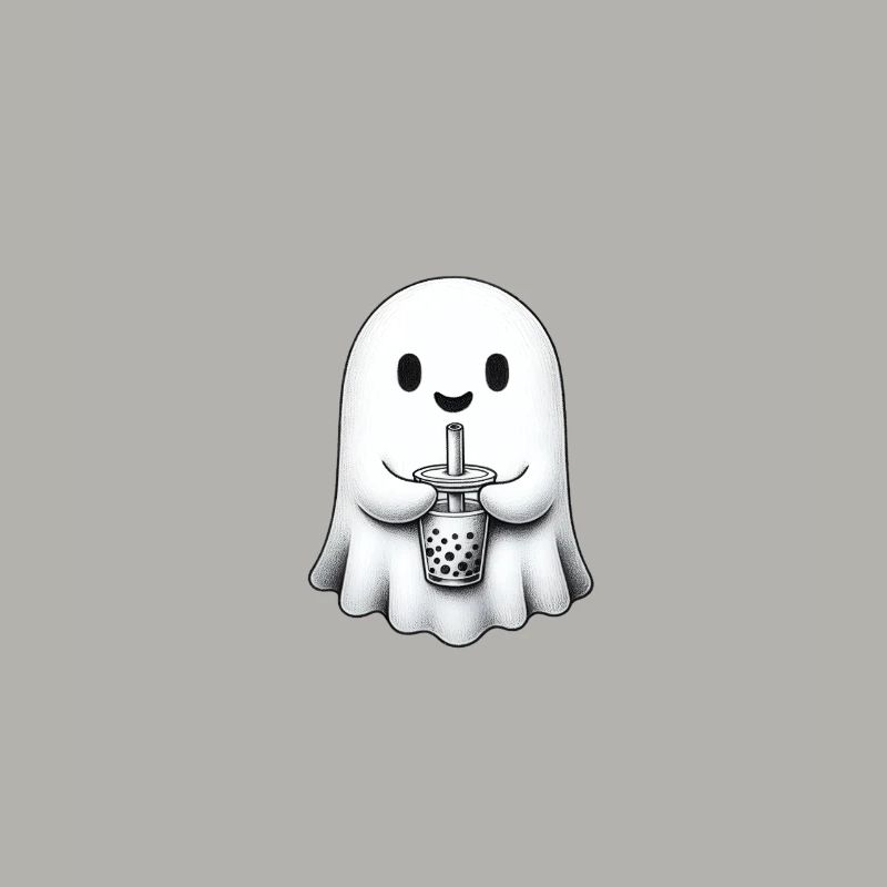Cute Ghost Bubble Tea