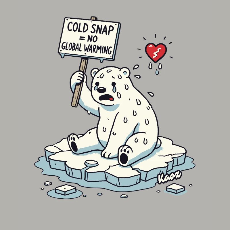 Schwitzender Eisbär Klimawandel Protest