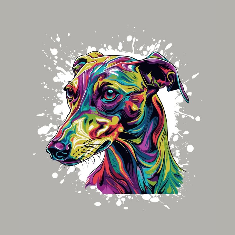 Explosion de couleur Portrait de chien