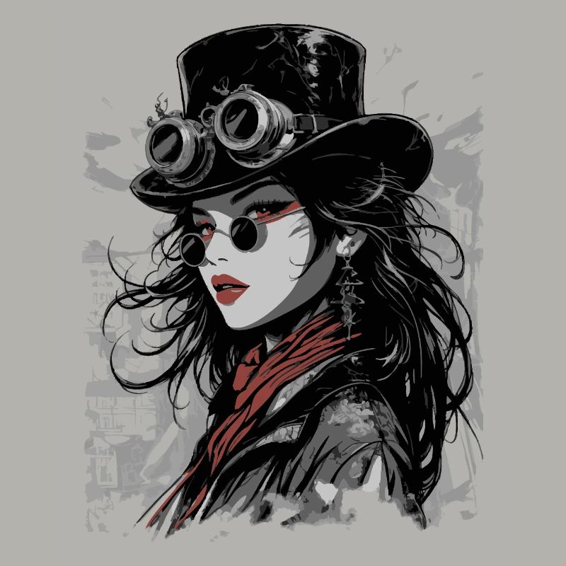 Steampunk Diva mit Goggles