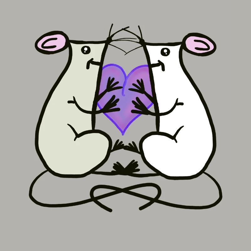 Ratten Mäuse Herz Valentin Freunde