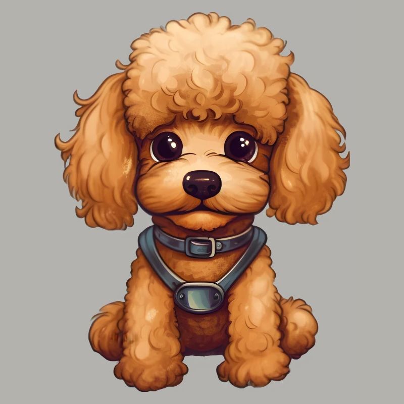 Doux bébé caniche chien