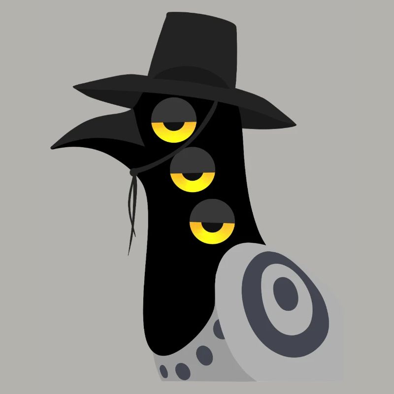 Dämonischer Vogel skeptisch