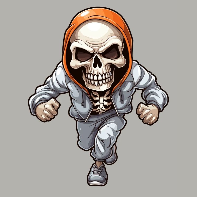 Crâne dans la conception de combinaison de jogging