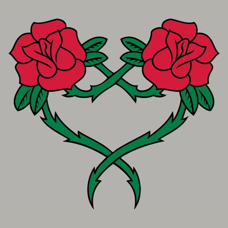 Rose Blumen-Herz-2 3c