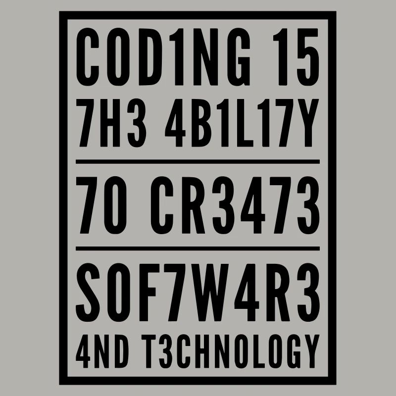 Programmieren Coden L337 Leetspeak Spruch