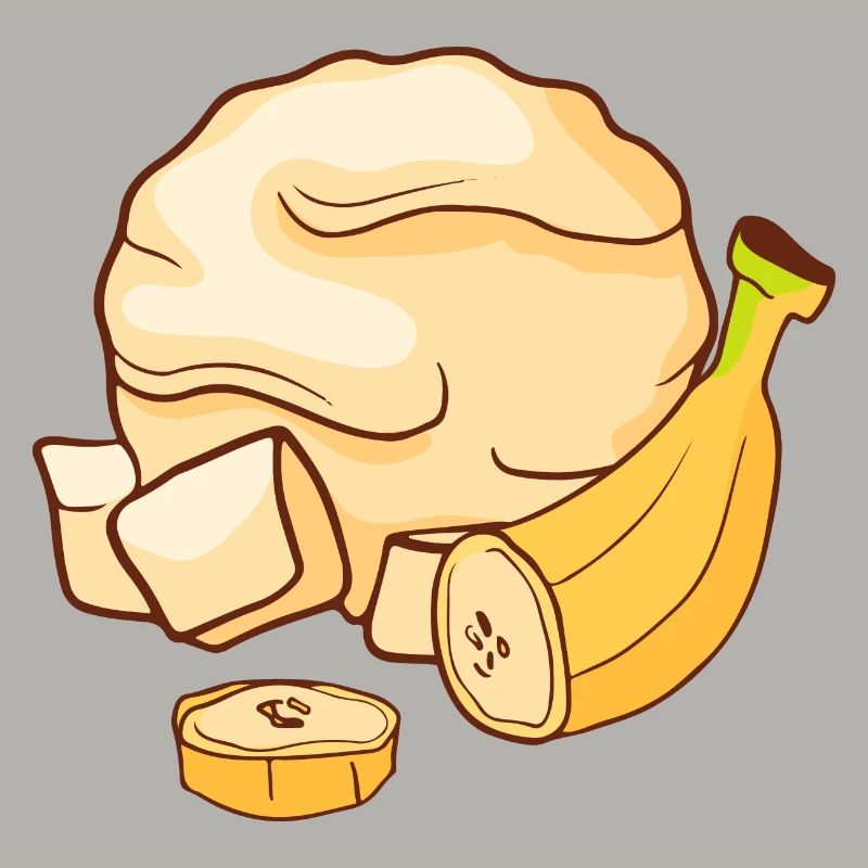 Bananen Eis Speiseeis Eiskrem Eiscreme Kugeleis