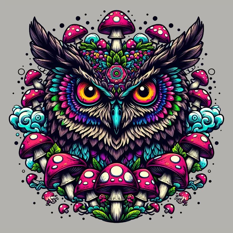 Psychedelische Eule