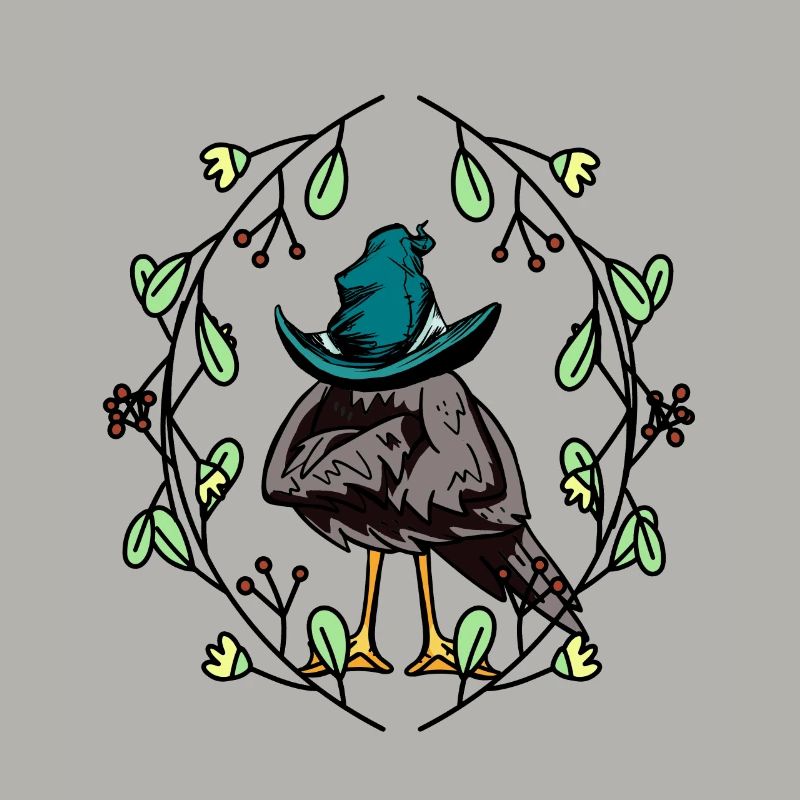Early Spring Raven Crow Sleepy Hat Spring