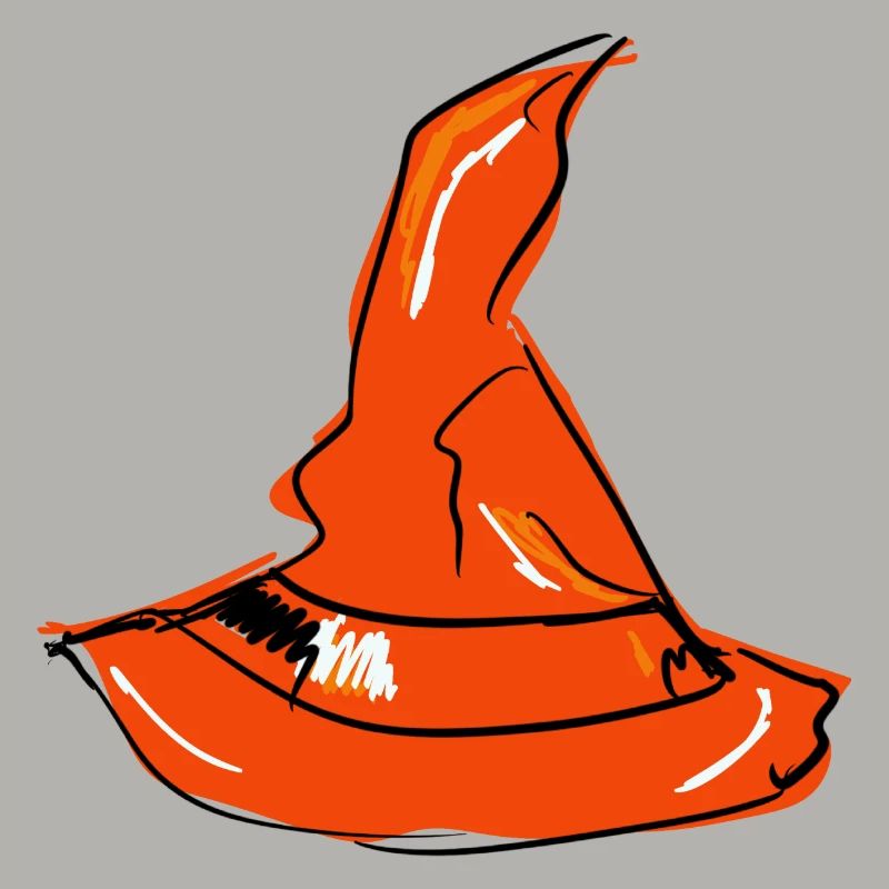 Mystical witch hat conjures spooky halloween