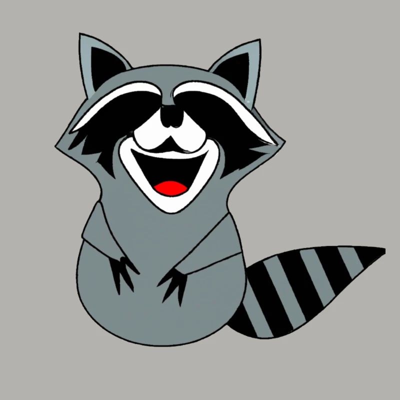 Waschbär Lächeln