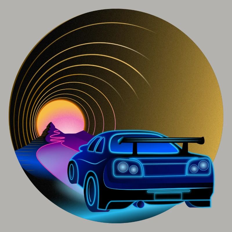 R34 - Retro - Synthwave - Style