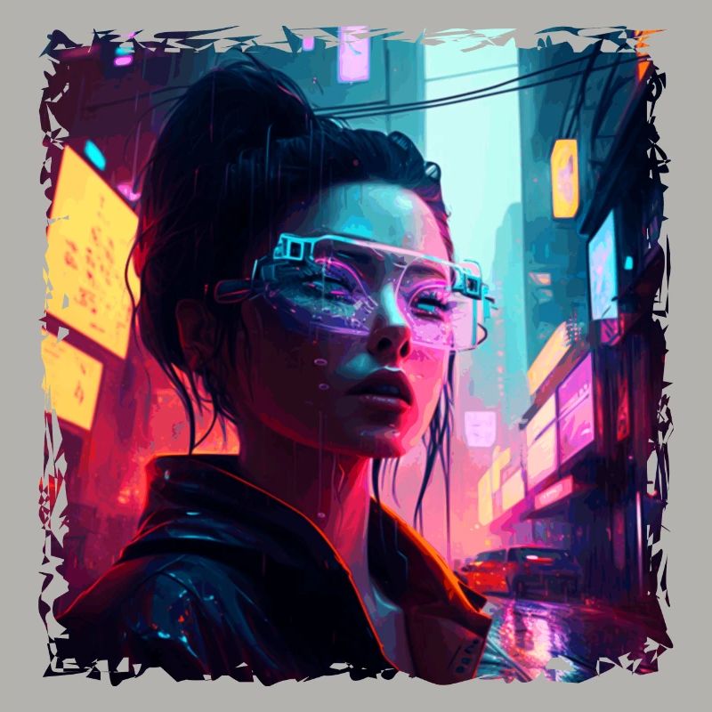 High Tech Punk Hacker dans le futur de demain