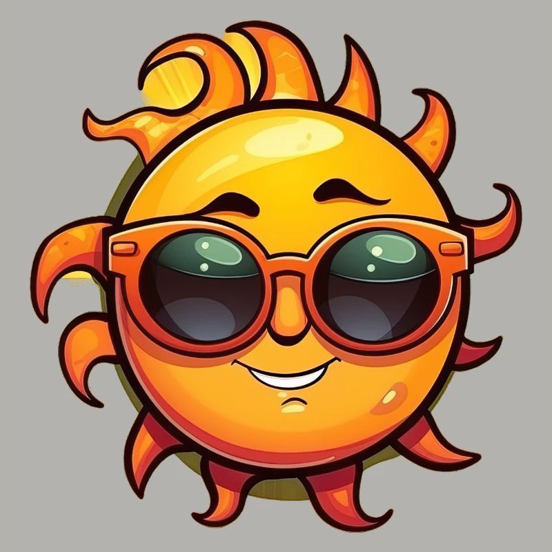 Sonne mit Sonnenbrille