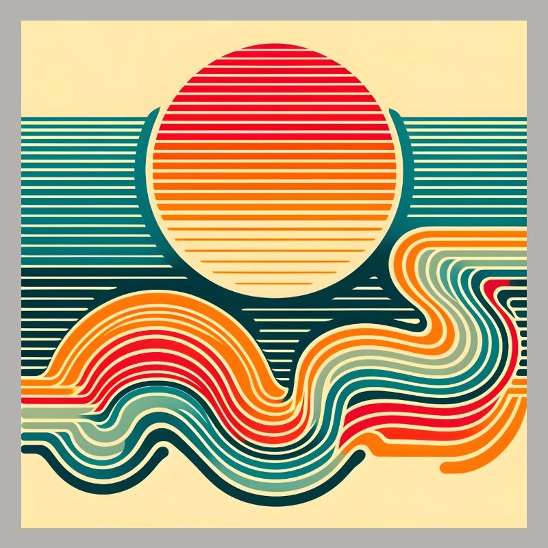 Coucher de soleil rétro 2