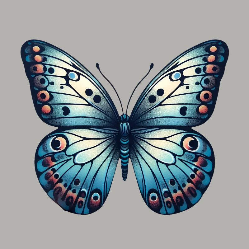 Papillon bleu - papillon