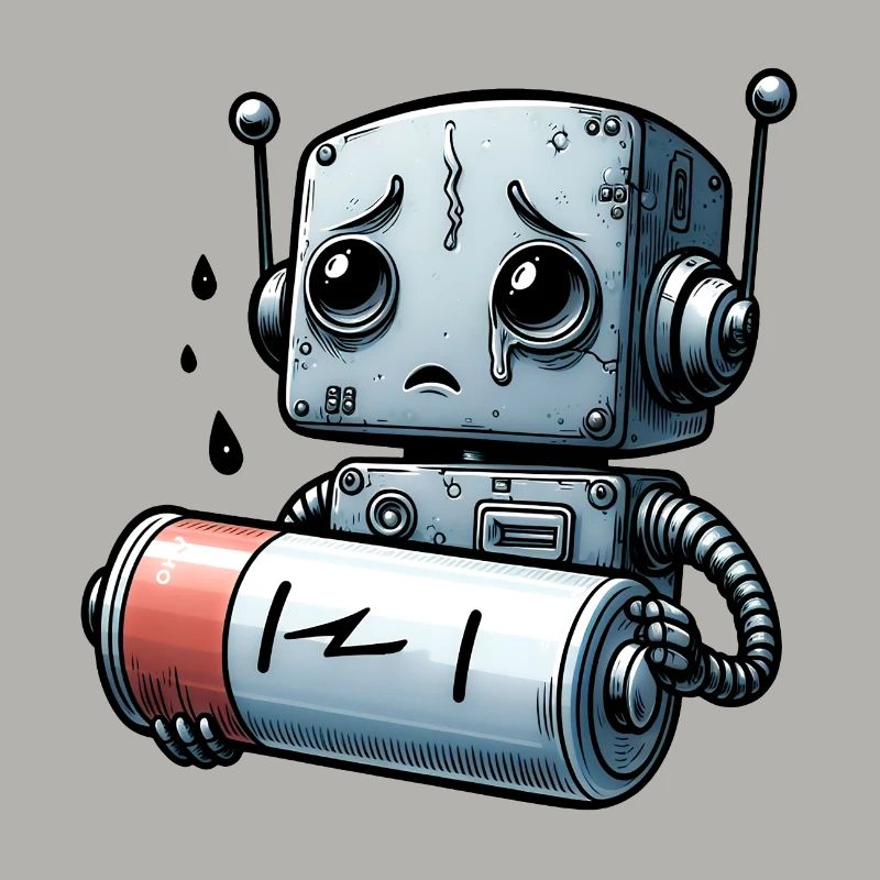 Robo-Sadness Low battery, low morale