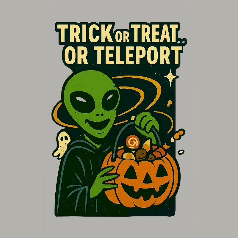 Alien Halloween T-Shirt – Süßes oder Saures... oder...