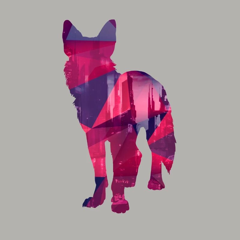 Chien basse poly - Chiens Low Poly Design
