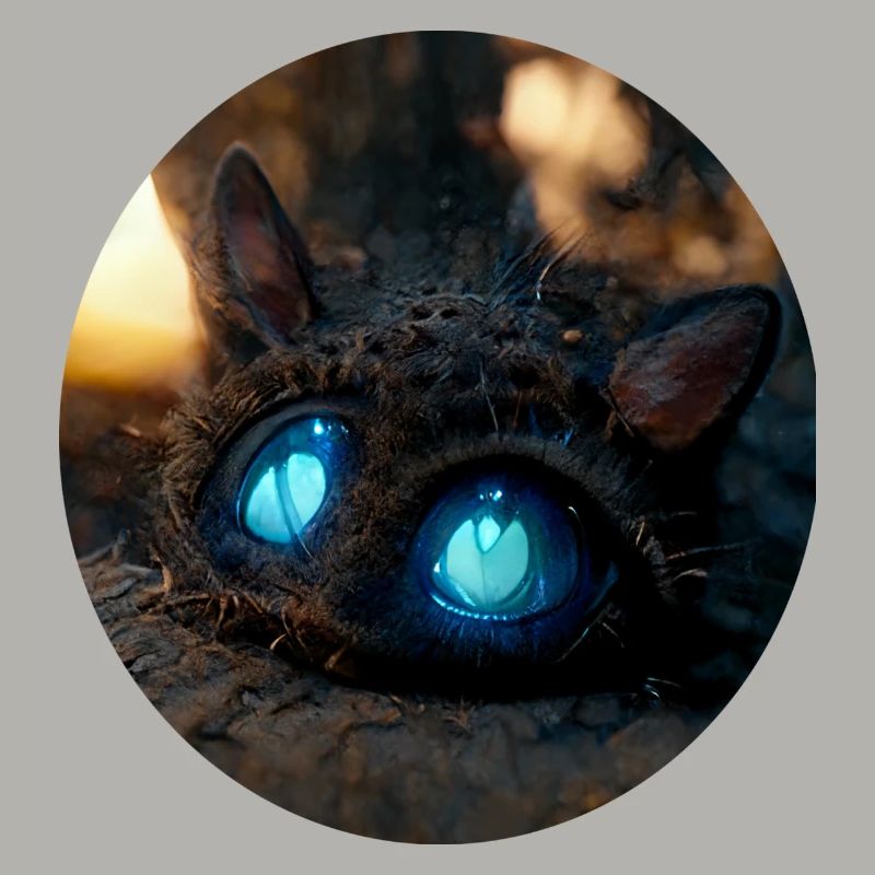 Mouse with big blue eyes