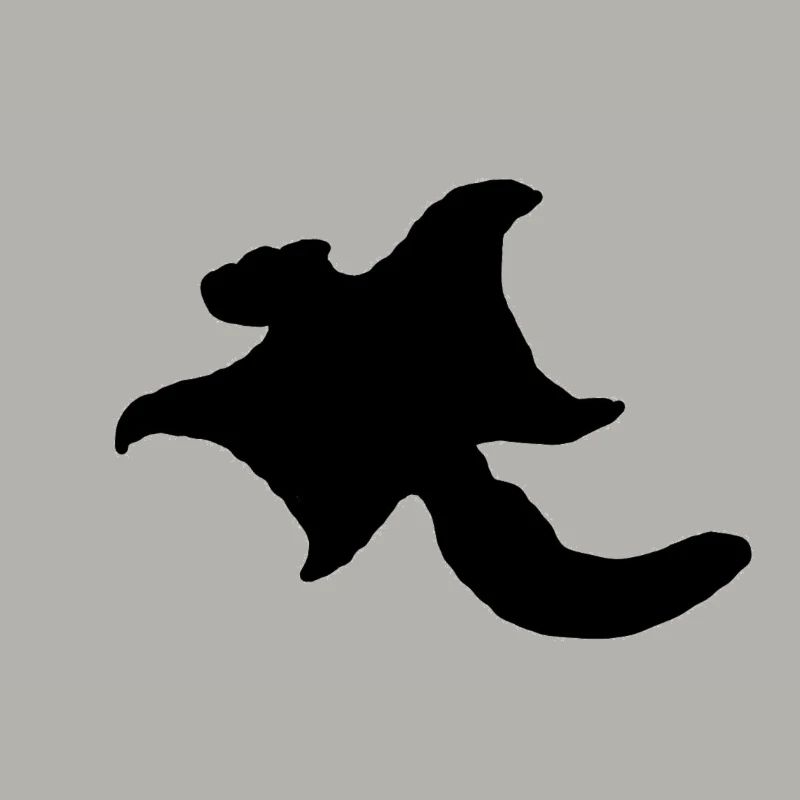 Flughörnchen (Logo groß, schwarz)