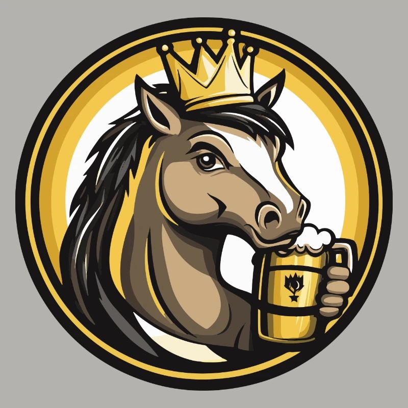 Pferd Bier Comic
