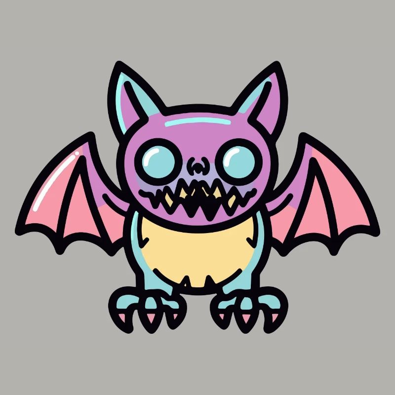 Fledermaus Halloween Comic Lustig