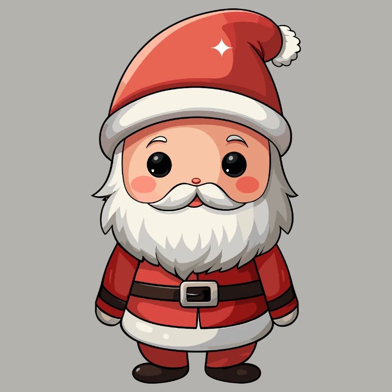 Chibi Santa Cheer Illustration