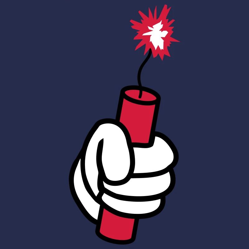 hand held tnt dynamite explode ex