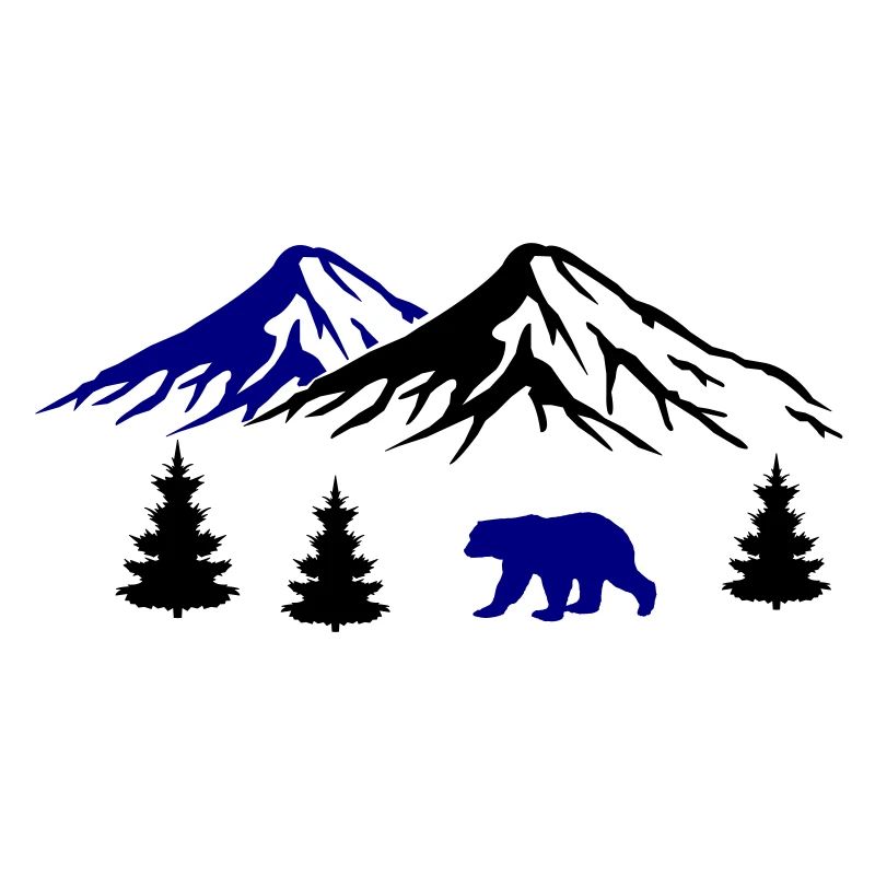 mountains, bear, nature