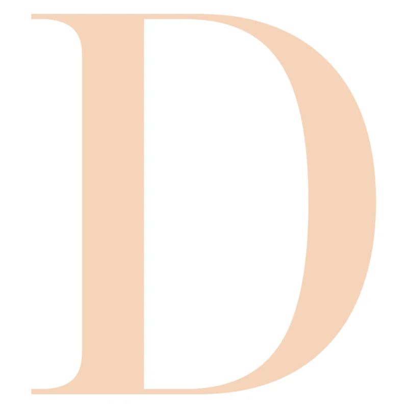 Letter D Beige