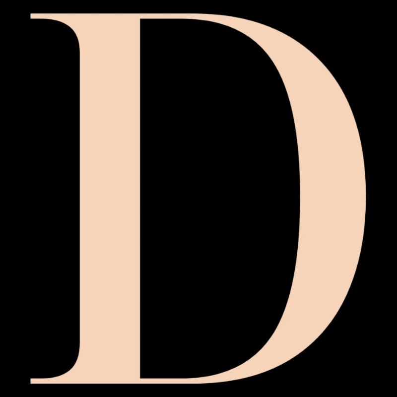 Buchstabe D Beige