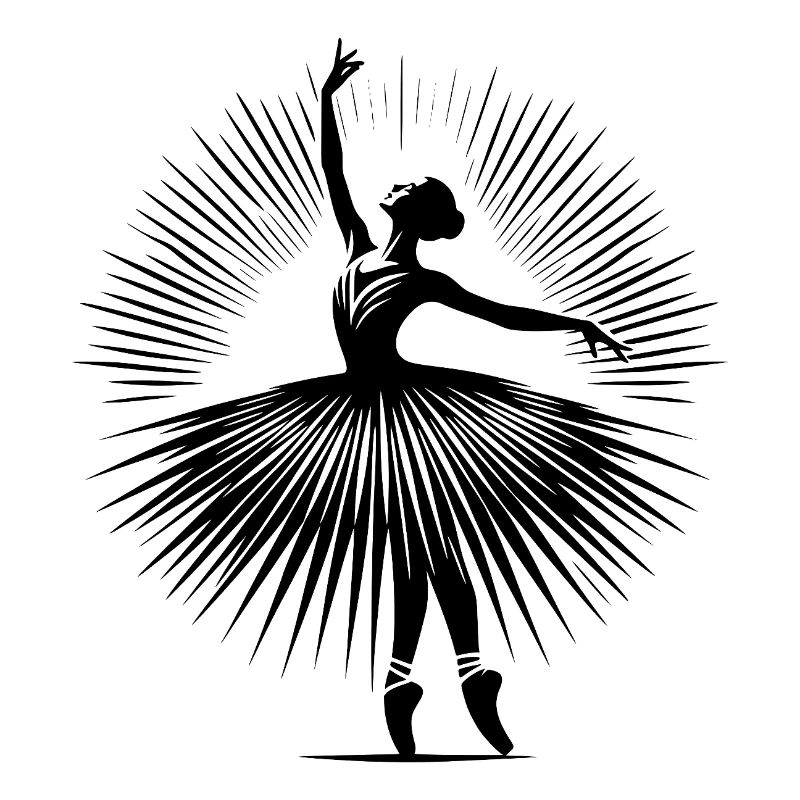 Graceful ballet dancer in perfect dance pose
