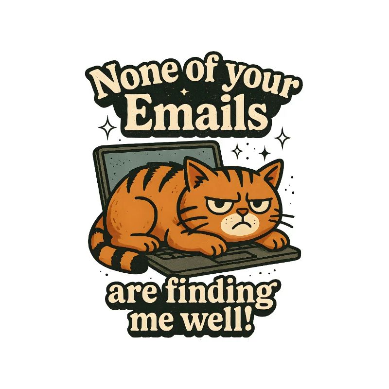 Email Office Drôle de déclaration avec chat