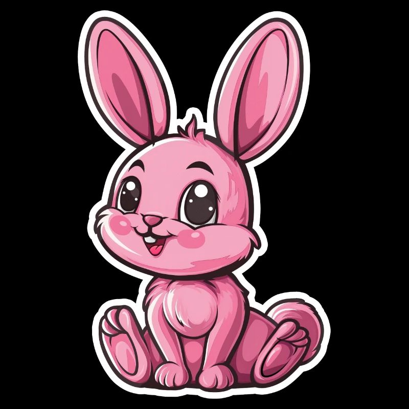 Lapin effronté rose