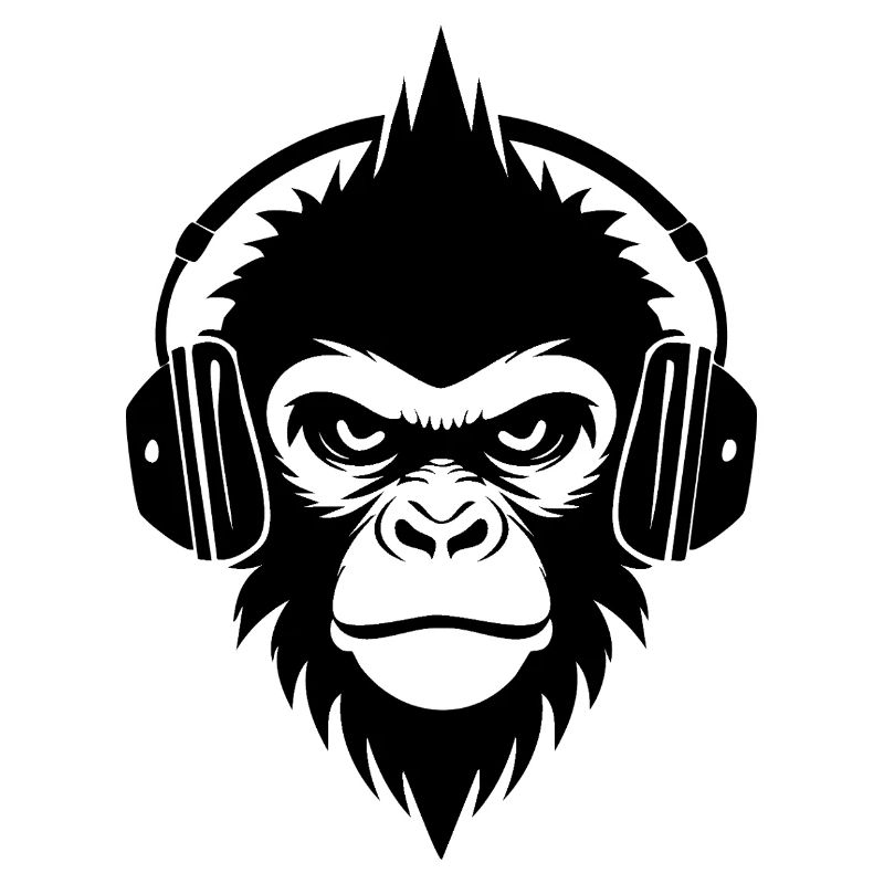 Classic Monkey Head Punk Studio Mix Shirt