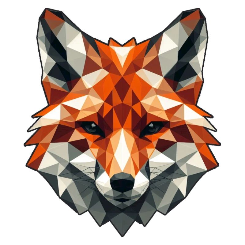 Fox motif in polygon design