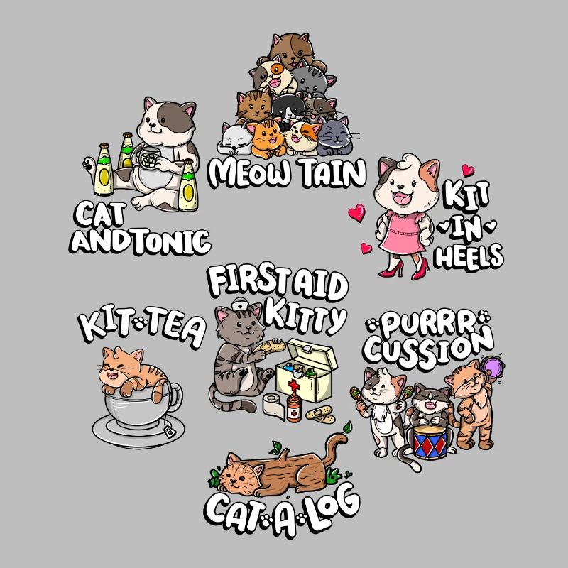 Jeu de mots mignon et drôle de chat | Chat mignon
