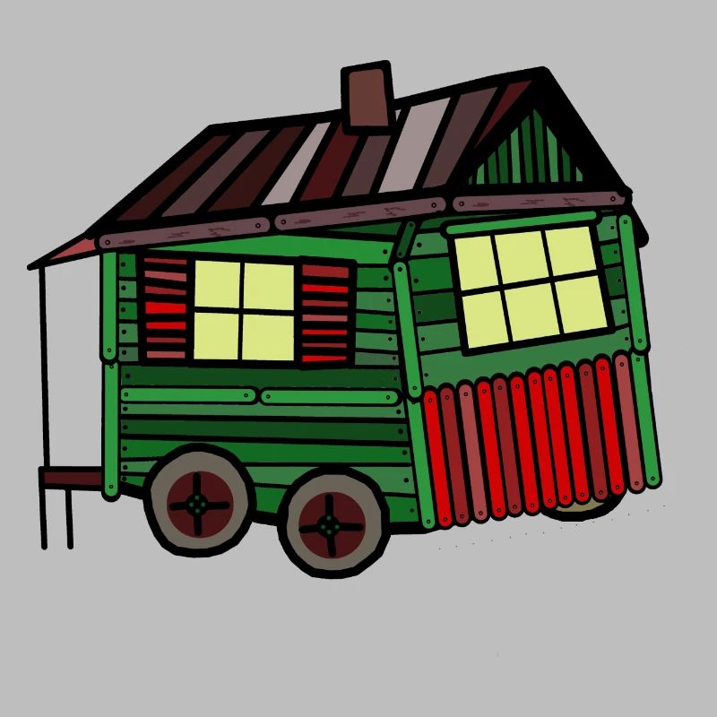 Fière roulotte de cabane en bois constructeur maison