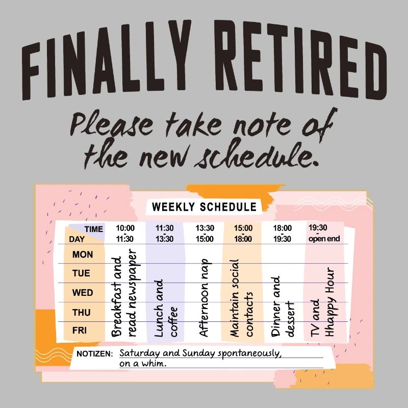 Retired Schedule Daily Routine