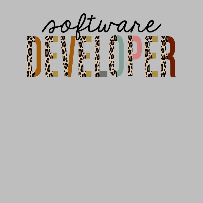 Software Developer Leopard Print Funny
