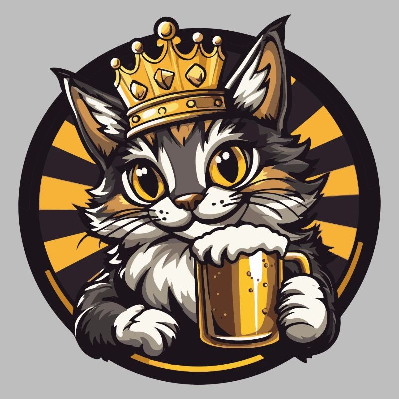Katze Bier Comic