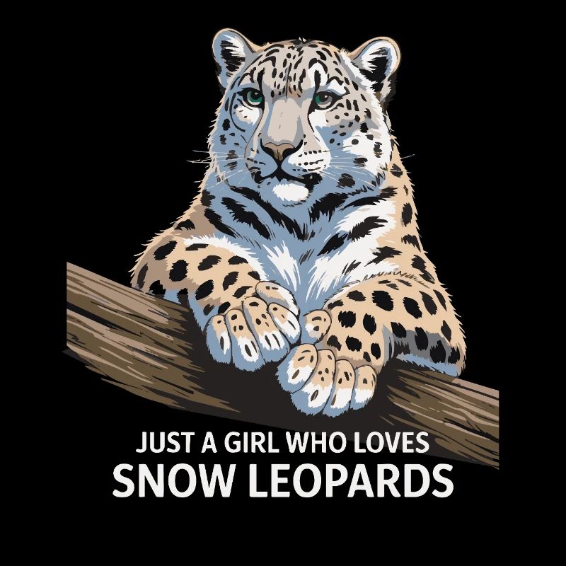 Léopard de neige de glace avec un regard affectueux